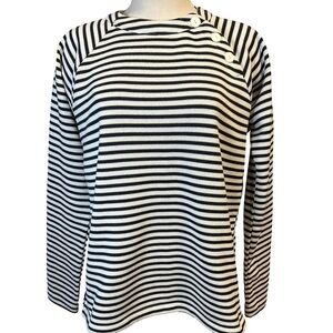 Craghoppers Striped Boxy Sailor Collar Sweater/Large